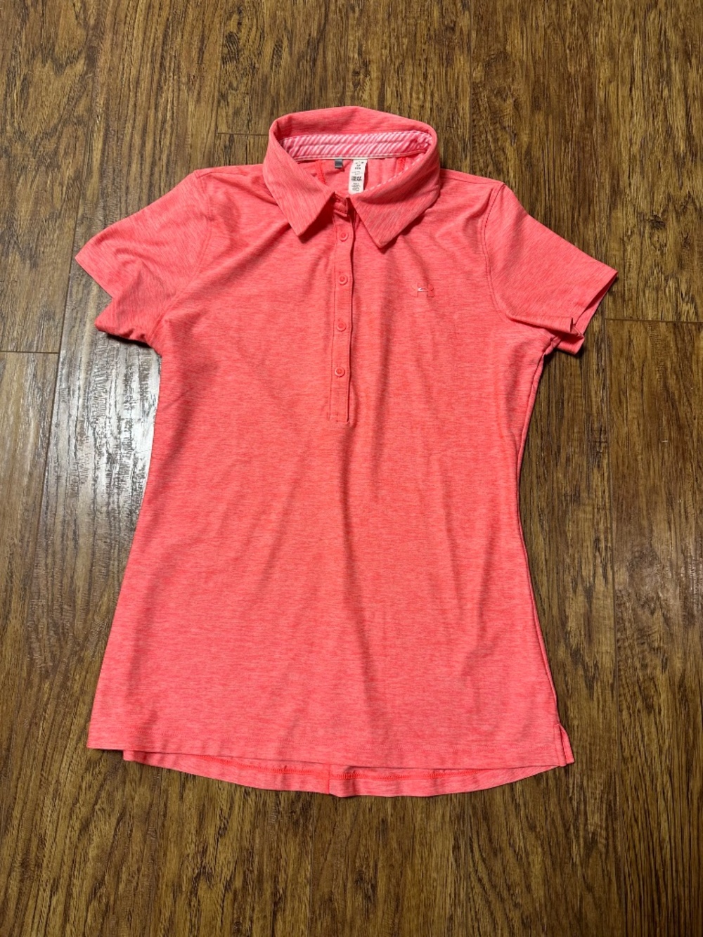 Under Armour Women's Polo T-Shirt HeatGear Pink Coral Size XS